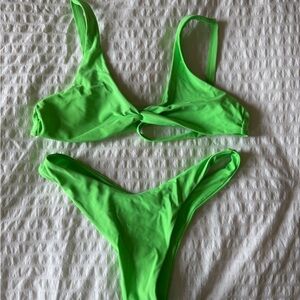 Zaful Vibrant Green Bikini Set